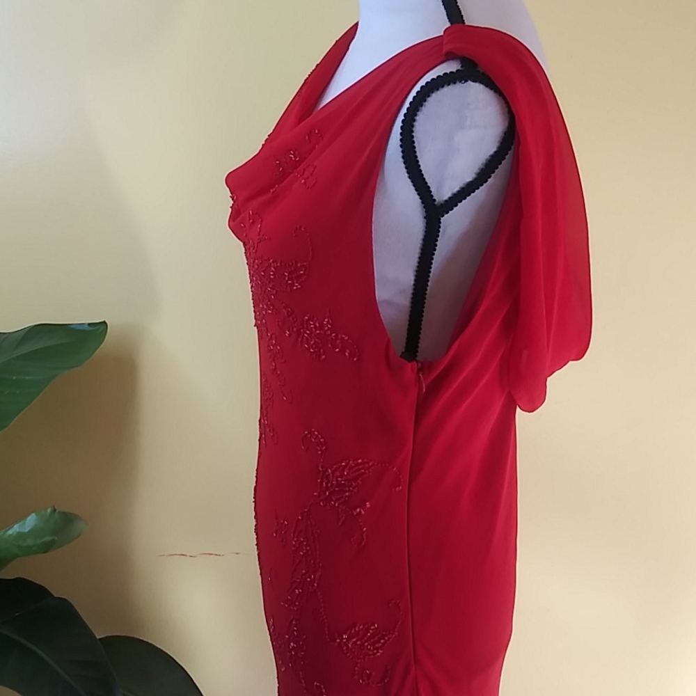 CICCI Women Red Gown With Beads Size XL - Picture 9 of 14